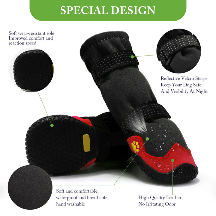 Anti-Slip Dog Snow Boots